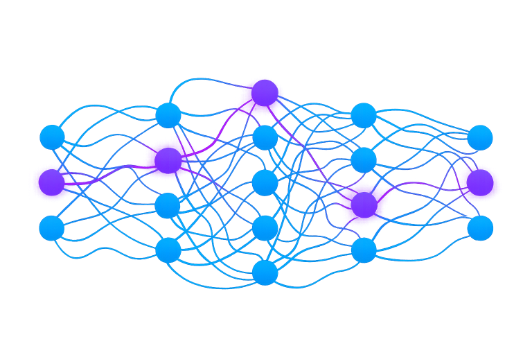 a picture of nodes in a neural network